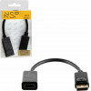 NSP N12 Cable Adapter Display Port V1.2 To Hdmi 4K/60HZ V2.0 0,23m BLACK