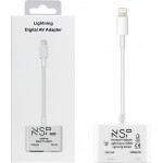 NSP N09 Cable Lightning To Digital Av Adapter HDMI/Lightning Female 2.4A Hd 1080P/4K WHITE