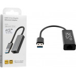 NSP N07 Adapter Usb 3.0 To RJ45 Gigabit Ethernet Adaptor 1000MBps BLACK