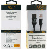 NSP Usb ��������-Data Magnetic Braided NSC01 3.5A Qc 2.0 1m BLACK