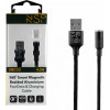 NSP Usb ��������-Data Magnetic Braided NSC02 4.0A Qc 3.0 1.2m BLACK