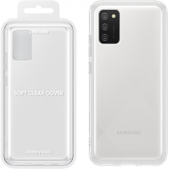 Samsung ���� A02s A025 6.5'' Soft Clear Cover White Packing Or - (EF-QA026TTEGEU)
