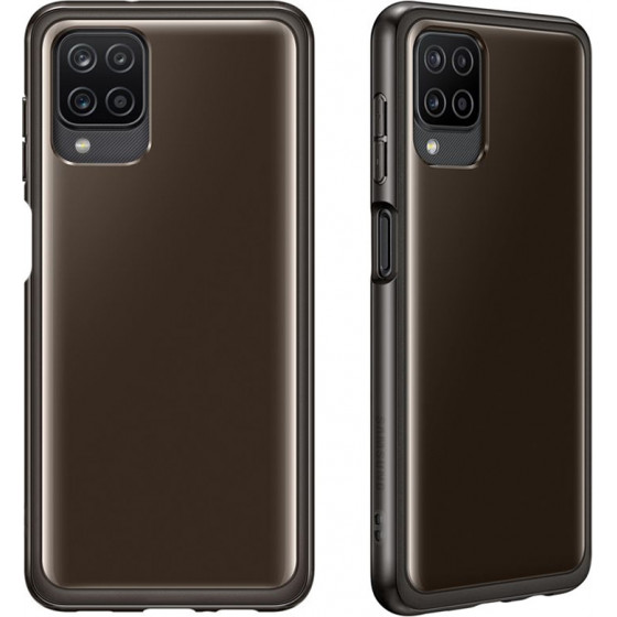 Samsung ���� A12 A125/A12 Nacho A127 Soft Clear Cover Black Packing Or - (EF-QA125TBEGEU)