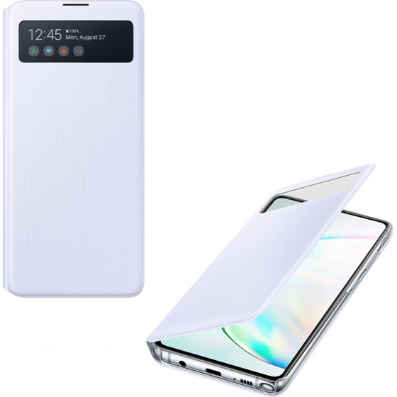 Samsung ���� Note 10 Lite N770 S View Wallet Cover EF-EF-EN770PWegeu White Packing Or - (EF-EN770PWEGEU)