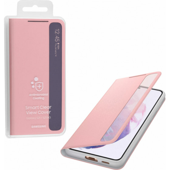 Samsung ���� S21 5G G991 Clear View Cover Pink Packing Or - (EF-ZG991CPEGEE)
