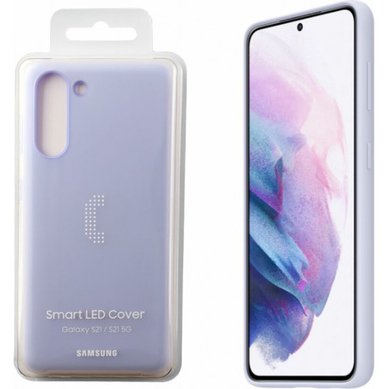 Samsung ���� S21 5G G991 Led Cover Violet Packing Or - (EF-KG991CVEGWW)