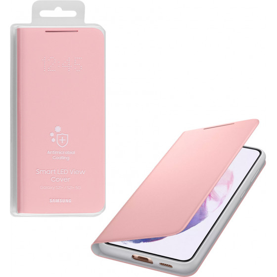 Samsung ���� S21 Plus 5G G996 Led View Cover Pink Packing Or - (EF-NG996PPEGEE)