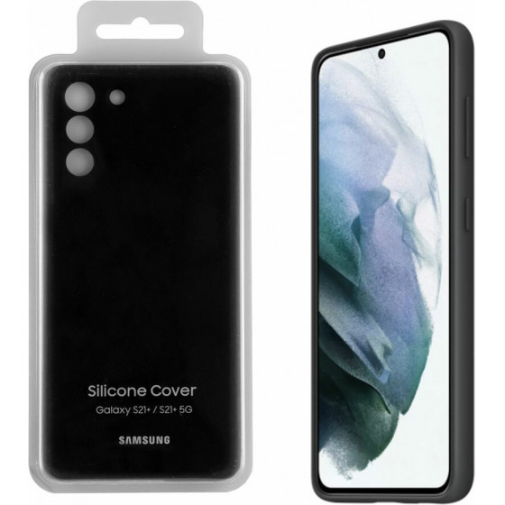 Samsung ���� S21 Plus 5G G996 Silicone Cover Black Packing Or - (EF-PG996TBEGWW)