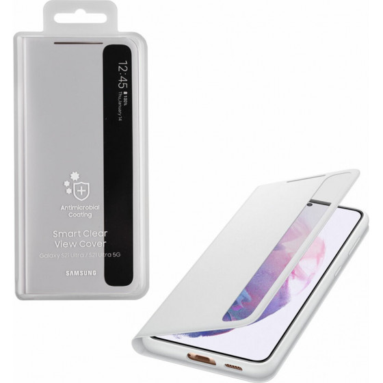 Samsung ���� S21 Ultra 5G G998 Clear View Cover Light Grey Packing Or - (EF-ZG998CJEGEE)