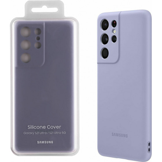 Samsung ���� S21 Ultra 5G G998 Silicone Cover Violet Packing Or - (EF-PG998TVEGWW)