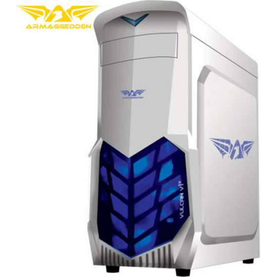 Armaggeddon Computer Case Full Atx Vulcan V1FX White - (V1FXW)