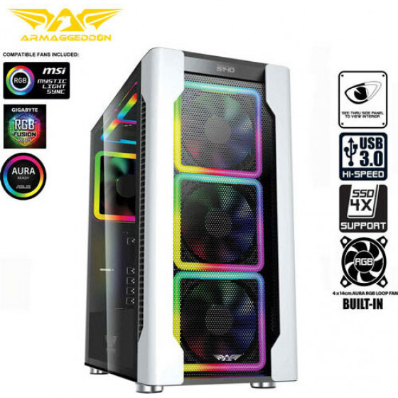 Armaggeddon Full Atx Gaming Pc Case Airstream S140 - (S140)