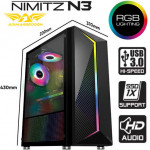 Armaggeddon Gaming Pc Case Full Atx Nimitz N3 Black - (NN3B)