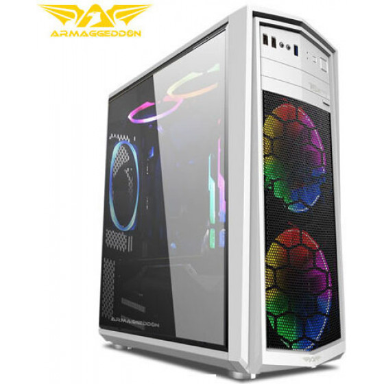 Armaggeddon Gaming Pc Case TX5 Pro Ii White - (T5XIIW)