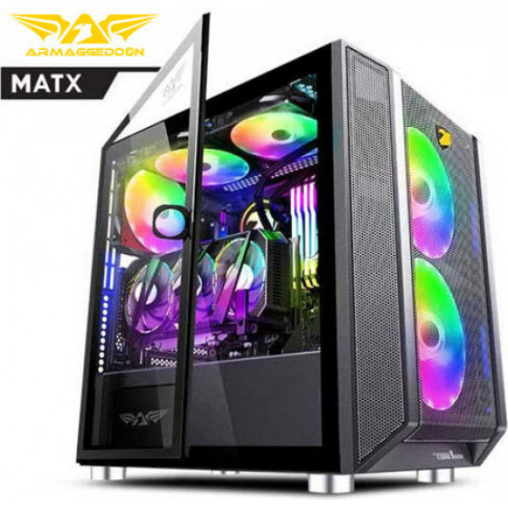 Armaggeddon Micro Atx Gaming Pc Case Tessaraxx Core 1 Air Black - (CORE1AB)