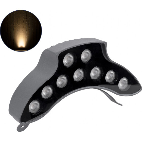GloboStar TREELIGHT-Pina ����� ����� �������� Wall Washer ������ ��� ���� - ������ Led 9W 990lm 30� Dc 24V ��������� IP65 �20.5 x �5.5 x �12cm ����� ����� 3000K - ���� ������� - 3 Years Warranty - (90682)