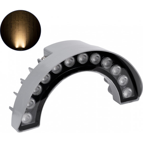 GloboStar TREELIGHT-Wina ����� ����� �������� Wall Washer ������ ��� ���� - ������ Led 12W 1320lm 30� Dc 24V ��������� IP65 �23.5 x �7.5 x �12cm ����� ����� 3000K - ����� - 3 Years Warranty - (90681)