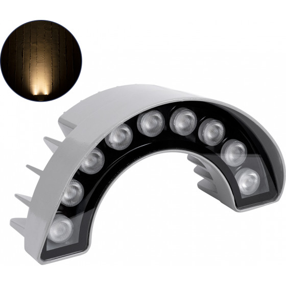 GloboStar TREELIGHT-Wina ����� ����� �������� Wall Washer ������ ��� ���� - ������ Led 9W 990lm 30� Dc 24V ��������� IP65 �20.5 x �5.5 x �11cm ����� ����� 3000K - ����� - 3 Years Warranty - (90680)