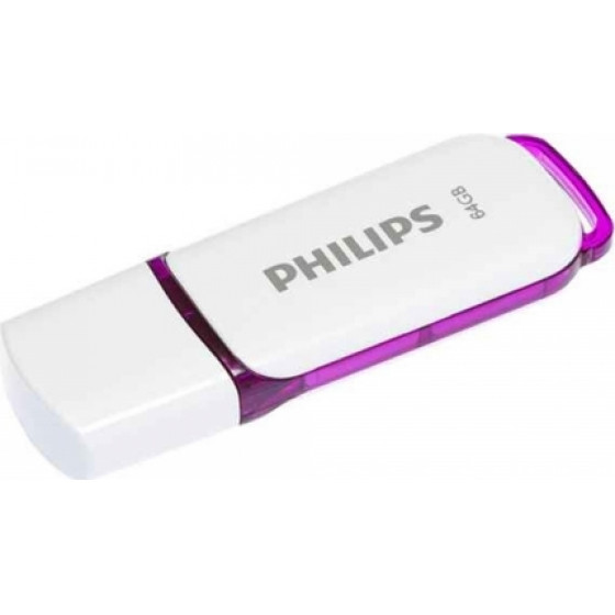 Philips ������� ������ 64GB Usb 2.0 Snow Purple - (PHMMD64GSNOWU2)