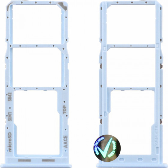 Samsung A13 A135 Dual Sim Card Holder Light Blue Original Service Pack - (GH98-47323B)