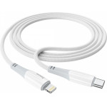 Hoco Type C To Lightning Data Cable 1m PD20W X70 White - (HCX70IPH1MW) - (6931474760395)