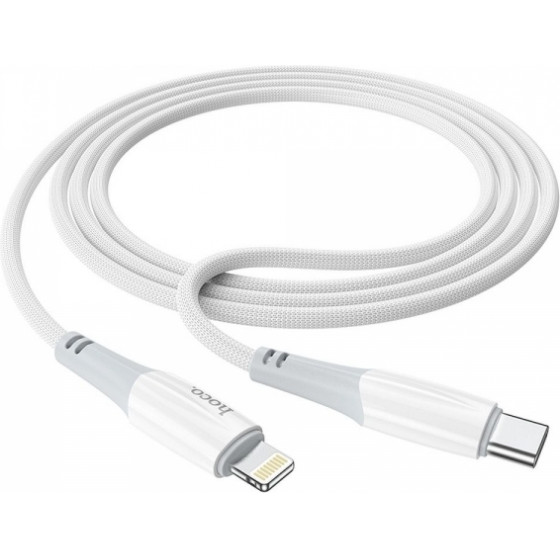 Hoco Type C To Lightning Data Cable 1m PD20W X70 White - (HCX70IPH1MW) - (6931474760395)