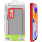 Lime ���� Xiaomi Redmi Note 11/Redmi Note 11S 6.43'' Hardshell Fusion Full Camera Protection Red With Black KEYS