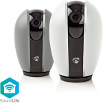 Nedis WIFICI21CGy Smartlife Indoor Camera WI-Fi Full Hd 1080p Pan Til Dark Grey / WHITE