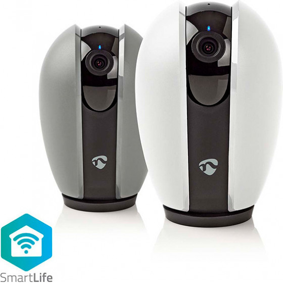Nedis WIFICI21CGy Smartlife Indoor Camera WI-Fi Full Hd 1080p Pan Til Dark Grey / WHITE