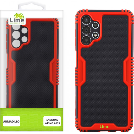 Lime ���� Samsung A13 4G A135 6.6'' Armadillo Full Camera Protection RED