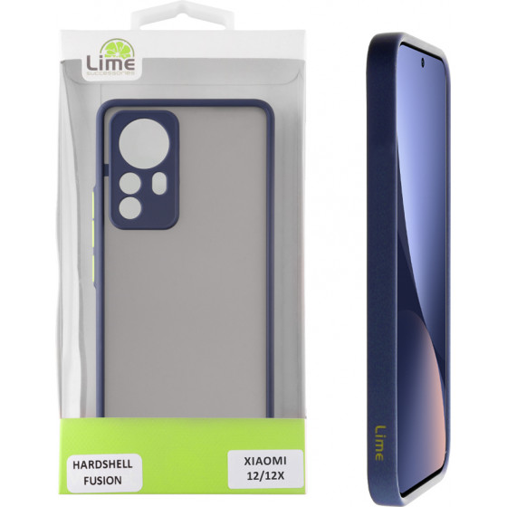 Lime ���� Xiaomi 12/12X 6.28'' Hardshell Fusion Full Camera Protection Blue With Yellow KEYS