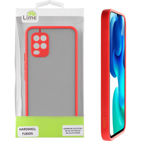 Lime ���� Xiaomi Mi 10 Lite 5G/ Mi 10 Lite YOUTH/ Mi 10 Lite Zoom 6.57'' Hardshell Fusion Full Camera Protection Red With Black K