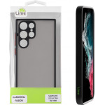 Lime ���� Samsung S22 Ultra 5G S908 6.8'' Hardshell Fusion Full Camera Protection Black With Red KEYS