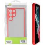 Lime ���� Samsung S22 Ultra 5G S908 6.8'' Hardshell Fusion Full Camera Protection Red With Black KEYS