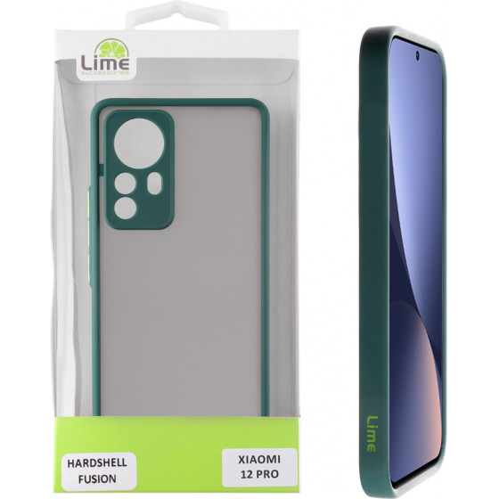 Lime ���� Xiaomi 12 Pro 6.73'' Hardshell Fusion Full Camera Protection Green With Yellow KEYS