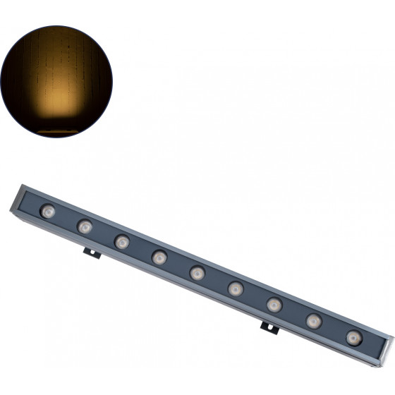 GloboStar WASHER-Naia ����� �������� Wall Washer Led 9W 990lm 30� Dc 24V ��������� IP65 �50 x �4 x �5cm ����� ����� 2700� - ���� ������� - 3 Years Warranty - (90172)