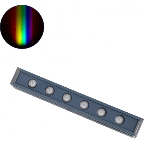 GloboStar WASHER-Vaia ����� �������� Wall Washer Led 6W 630lm 30� Dc 24V ��������� IP65 �30 x �4 x �5cm ��������� Rgbw DMX512 - ���� ������� - 3 Years Warranty - (90184)
