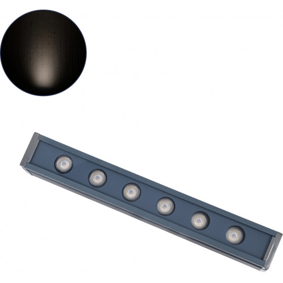 GloboStar WASHER-Vaia ����� �������� Wall Washer Led 6W 690lm 30� Dc 24V ��������� IP65 �30 x �4 x �5cm ������ ����� 4500K - ���� ������� - 3 Years Warranty - (90180)