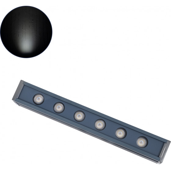 GloboStar WASHER-Vaia ����� �������� Wall Washer Led 6W 720lm 30� Dc 24V ��������� IP65 �30 x �4 x �5cm ����� ����� 6000K - ���� ������� - 3 Years Warranty - (90181)