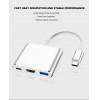 Crystal Logic Usb C Adapter (Type C To Hdmi + USB3.0 + Type C/F Charging adapter) - (G-43P)