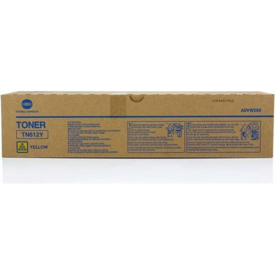 Minolta Toner Copier Konica Qms TN612Y Yellow 25K Pages - (A0VW250)