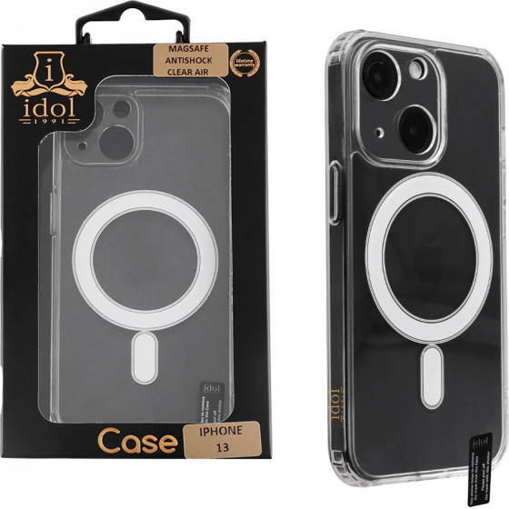 Idol 1991 ���� Iphone 13 6.1'' Magsafe Antishock Clear Air Back Cover Tpu Full Camera Protection ������� - (5205308313936)