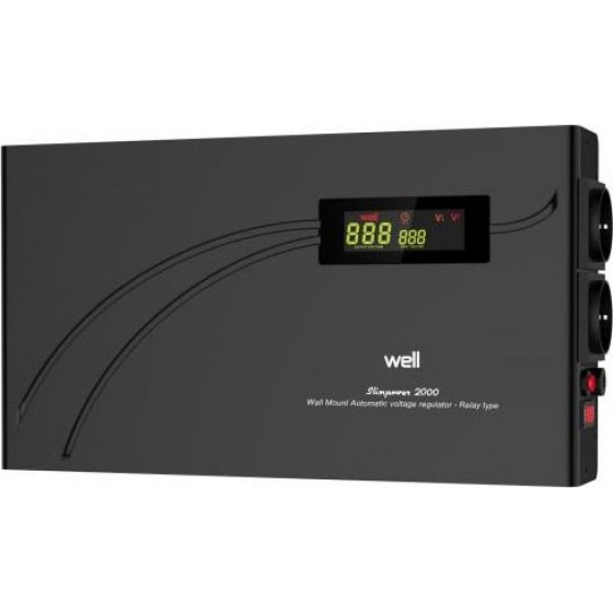 Well AVR-2000VA ������� Slimpower Lcd Display Black AVR-REL-SLIMPOWER2000-WL