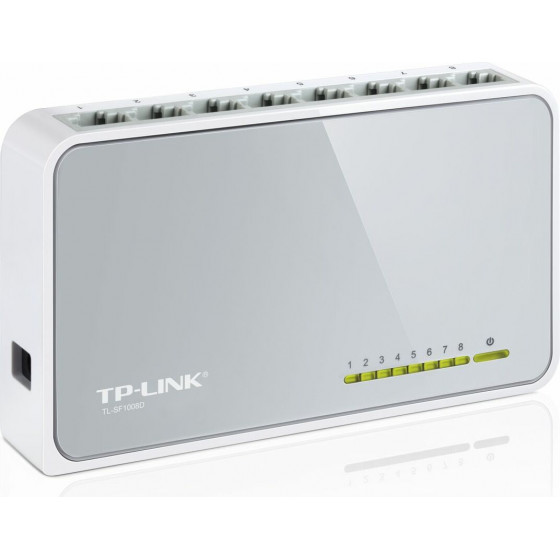 TP-Link Desktop Switch 8-Port 10/100Mbps, Ver. 8.2 - (TL-SF1008D)