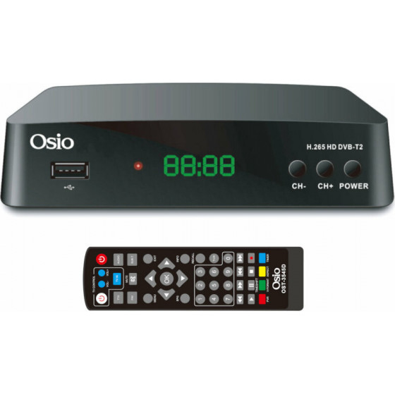 Osio DVB-T/T2 Full Hd H.265 MPEG-4 �������� ������ �� Usb ��� ����������� ��� Tv & ����� - (OST-3545D)
