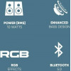 Sonic Gear Rgb Bluetooth 5.0 Stereo System Speaker 2.0 Iox 2 - (IOX2)