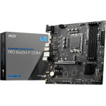 MSI Mb Pro Socket Intel LGA1700 12th GEN, Cs Intel B660, 4 Dimm Sockets DDR4, HDMI/DP/D-SUB, Lan GIGABIT, MICRO-ATX, 3YW. - (B660M-P DDR4)