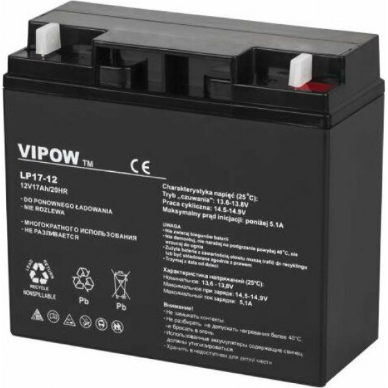 Vipow �������� �������� Gel 12V 17Ah 181x77x167mm - (BAT0212)