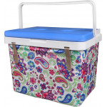 Kale Termos 20LT Cooler Box With Paisley Fabric And Blue LID