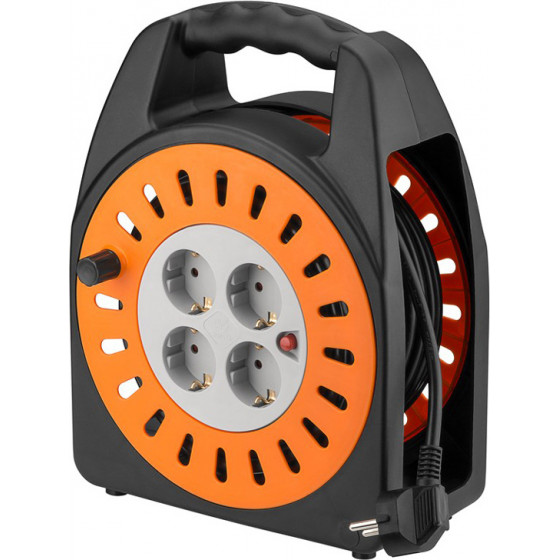 Goobay ���������� 4x schuko, 16A, 25m, ����� - (71355)